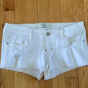 Abercrombie and Fitch Jean shorts white